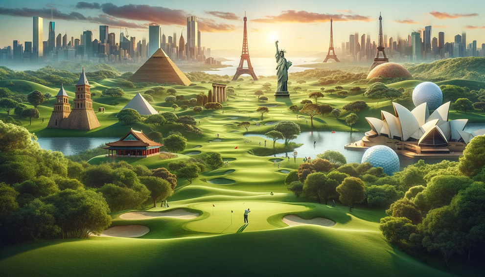 Image depicting the World of golf, 38,000 golf courses around the globe